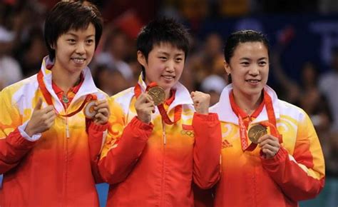 中国乒乓球前四名